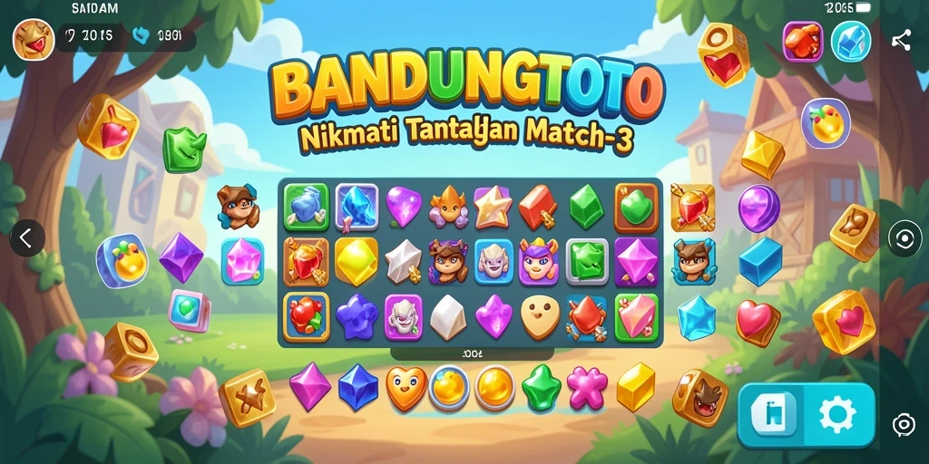 Tampilkan gameplay seru dari BANDUNGTOTO, game Match-3 yang menantang.