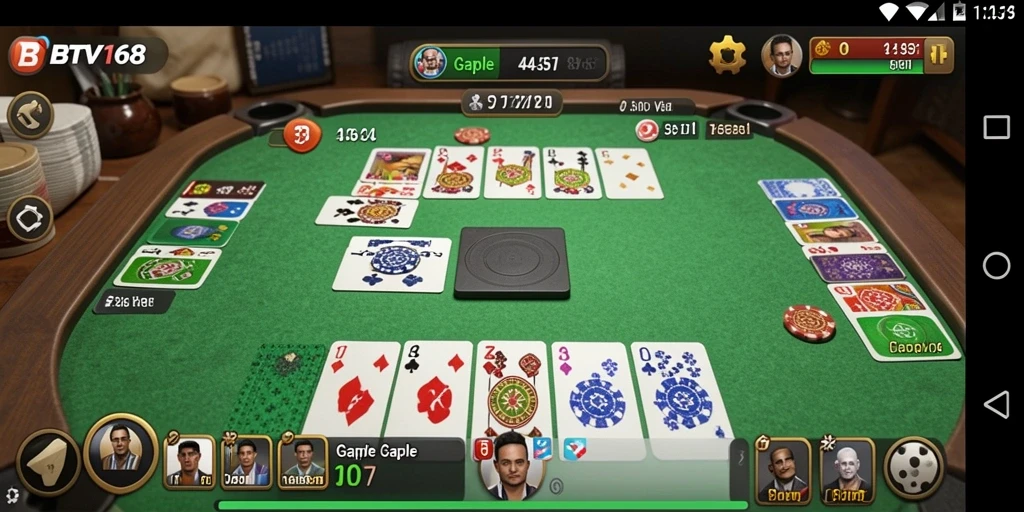 Tampilan gameplay BTV168 dengan fitur Gaple yang menarik.