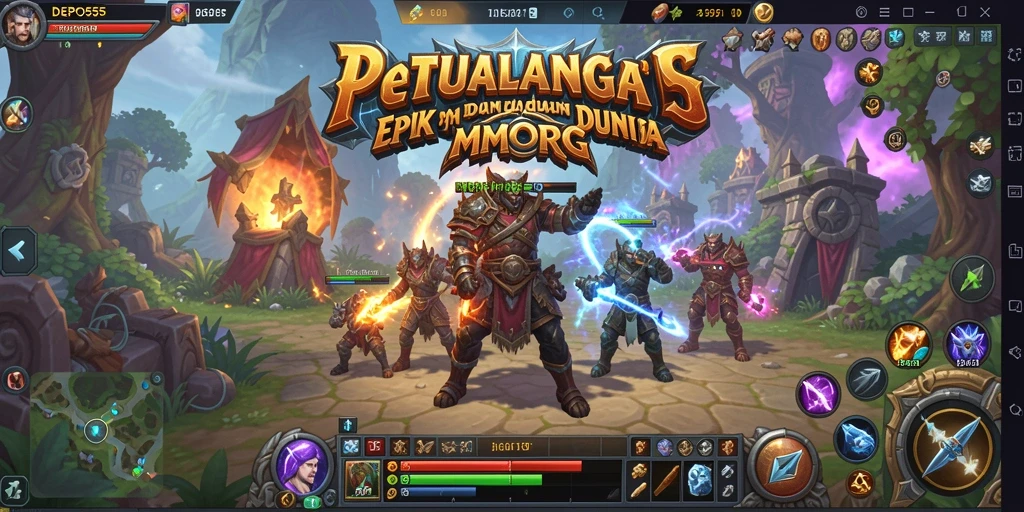 Tangkapan layar gameplay DEPO555 yang menunjukkan aksi seru dalam dunia MMORPG.