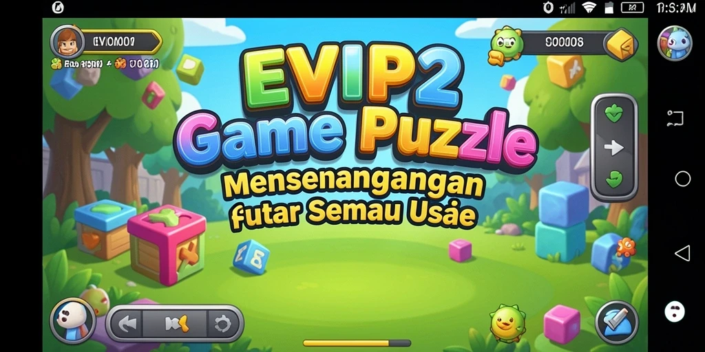 Screenshot gameplay EVIP2 menampilkan tantangan puzzle yang menarik dan grafis yang cerah.