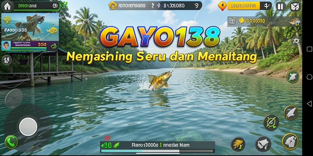 Tampilan gameplay GAYO138 yang menarik saat memancing.