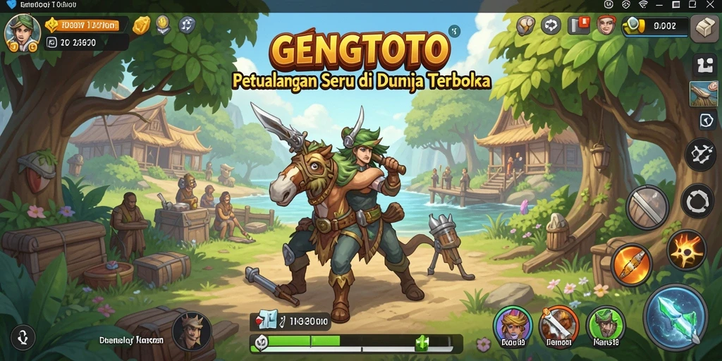 Tampilan gameplay seru di dunia terbuka GENGTOTO.