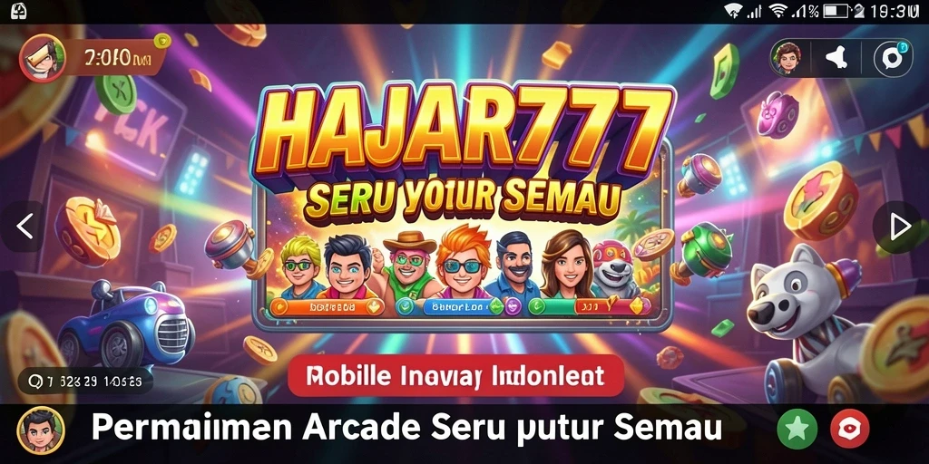 Tampilan gameplay seru HAJAR777 dengan grafis menarik.