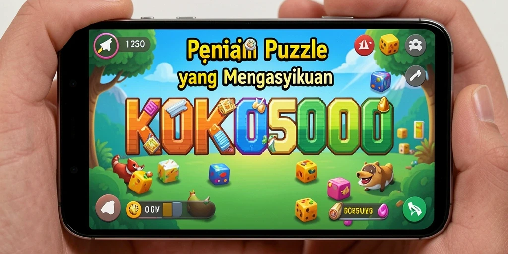Screenshot gameplay KOKO5000 menampilkan tantangan puzzle yang seru.