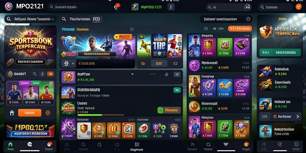 Screenshot MPO2121 menampilkan antarmuka taruhan olahraga yang menarik.