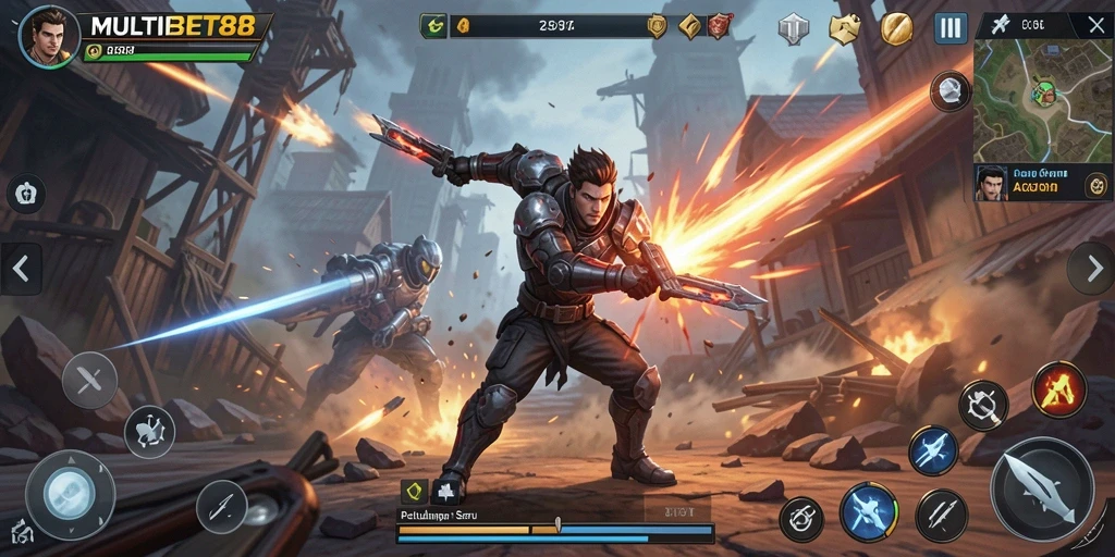 Tampilan screenshot utama MULTIBET88 menunjukkan gameplay action yang seru.