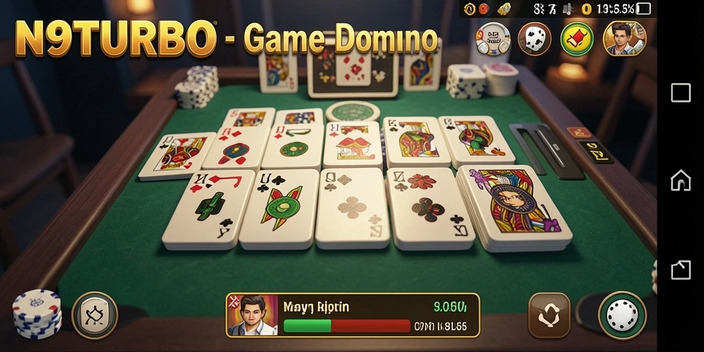 Tampilan gameplay N9TURBO yang seru dan mendebarkan.