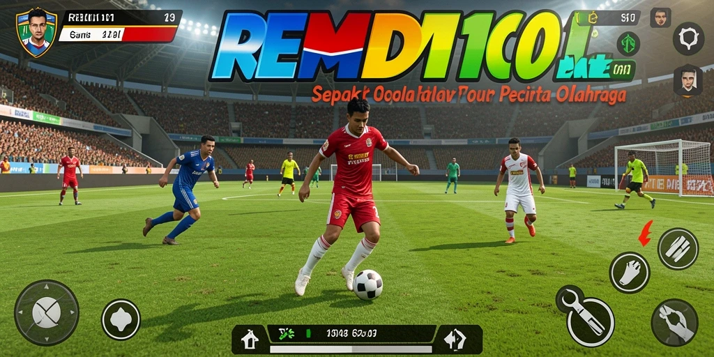 Tampilan menarik gameplay intens sepak bola di REMI101.