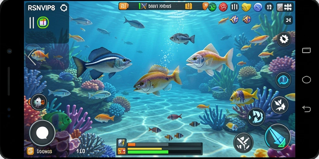 Tampilan gameplay menembak ikan yang seru dan menarik di RSNVIP8.