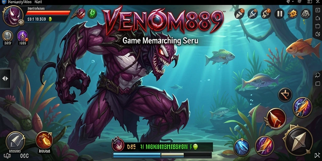 Screenshot utama VENOM889 menampilkan aksi memancing yang menarik.