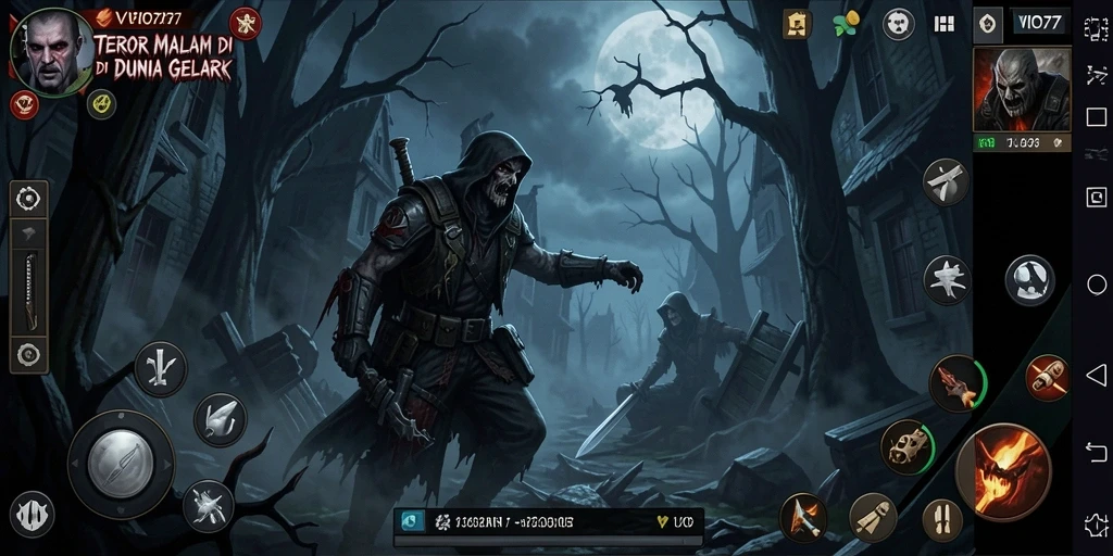 Tangkapan layar menampilkan gameplay menegangkan dan atmosfer mencekam VIO77.
